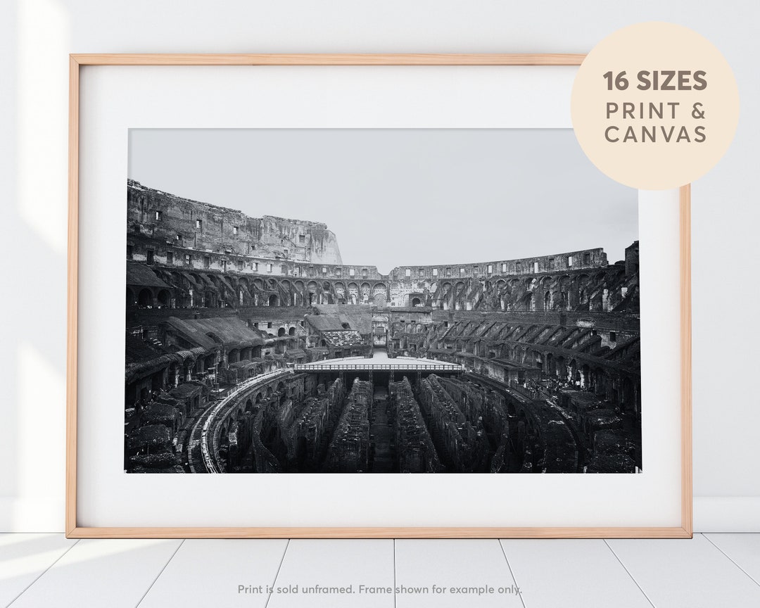 Retro Italy Wall Art, Black and White Italian Architecture Print, Italy