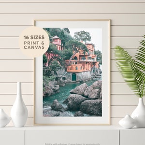 Italy Coastal Wall Art Decor, Italy Photography Print, Vintage Italian Home, Travel Poster Print, Ocean Print Art, 11x14 Print Canvas