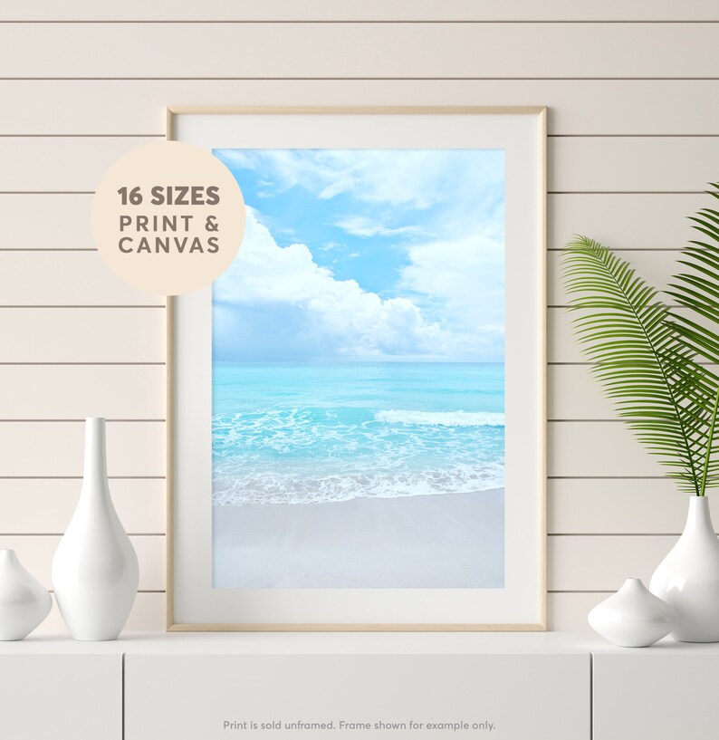 Beach Photography, Sandy Beaches, Ocean Wall Art, Aqua Blue Beach