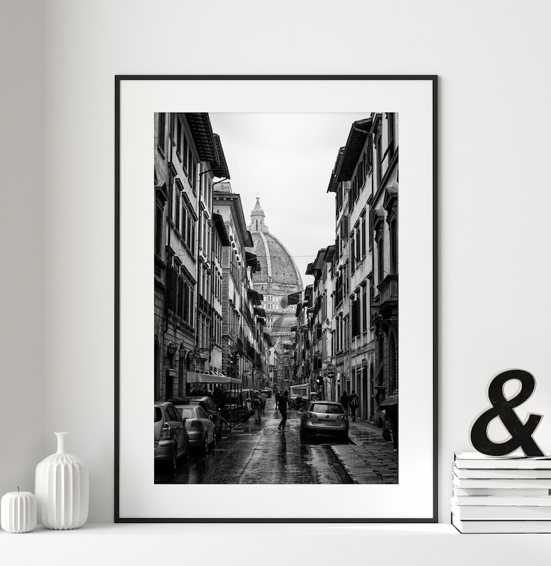 Black and White Vintage Photography Florence Italy Wall Art Etsy