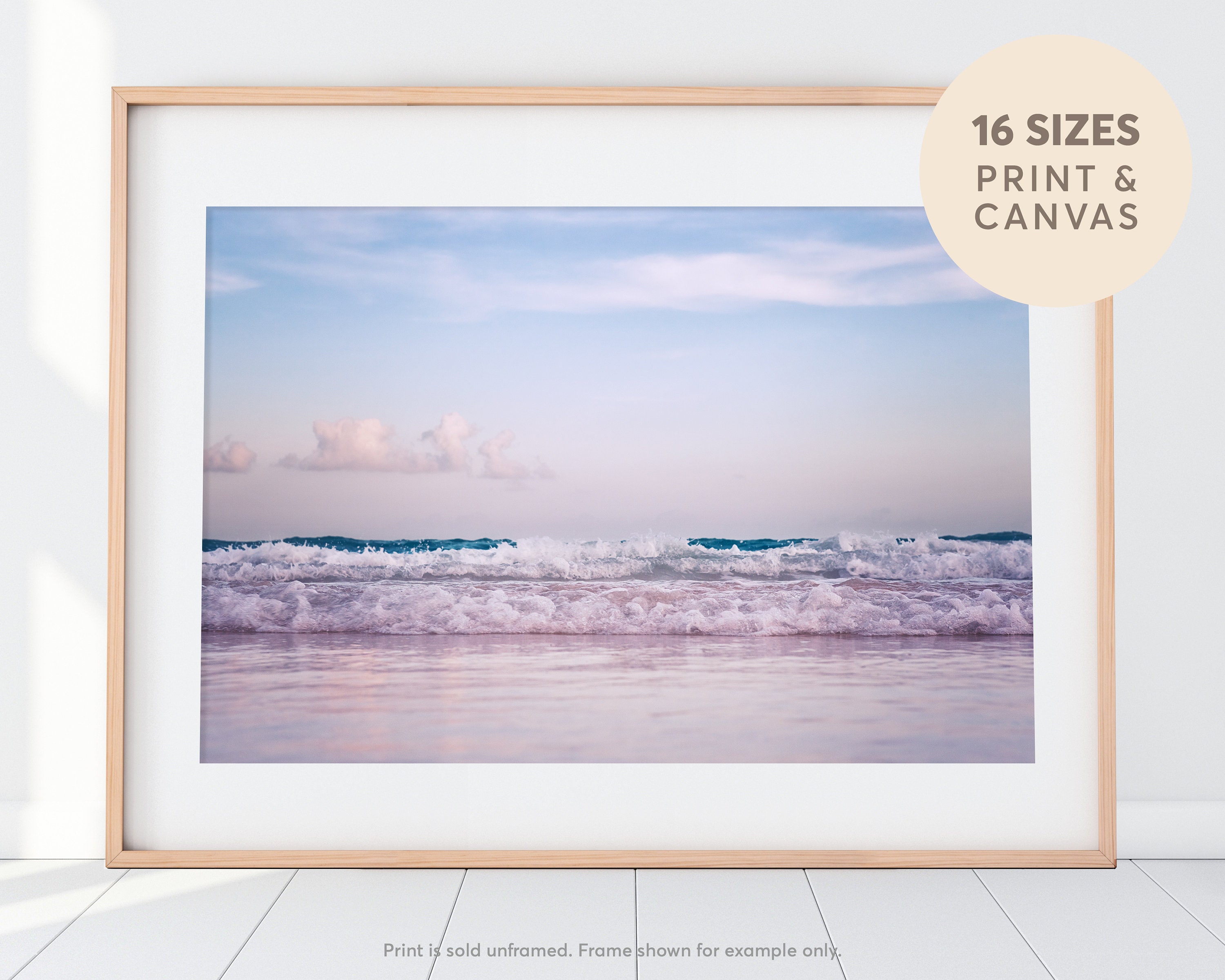 Beach Sunrise Photography Print Original, California Beach Photography Wall Art Décor, Large Coastal Pastel Print, 8x10 Photo Print Canvas