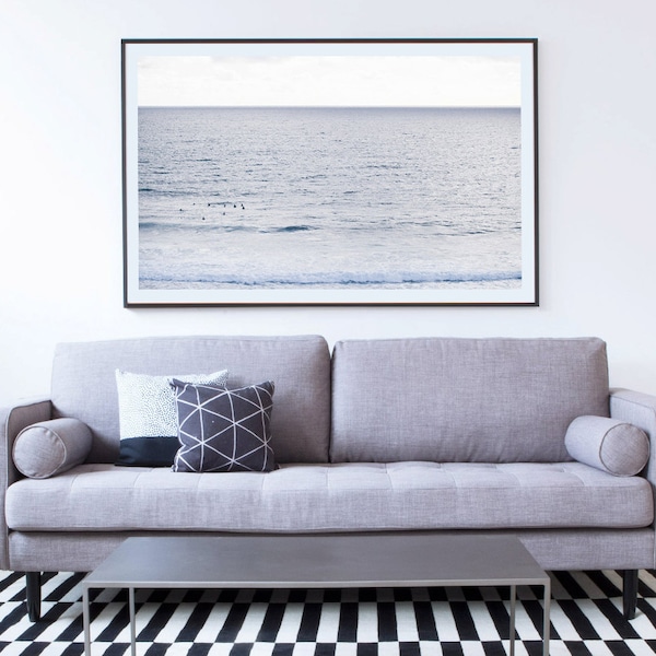 Surf Decor, Ocean Photography, Ocean Waves, Sea Art, Large Scale Beach Photography, Calm Waters, Seashore Horizon, Ocean Art, Seascape Art