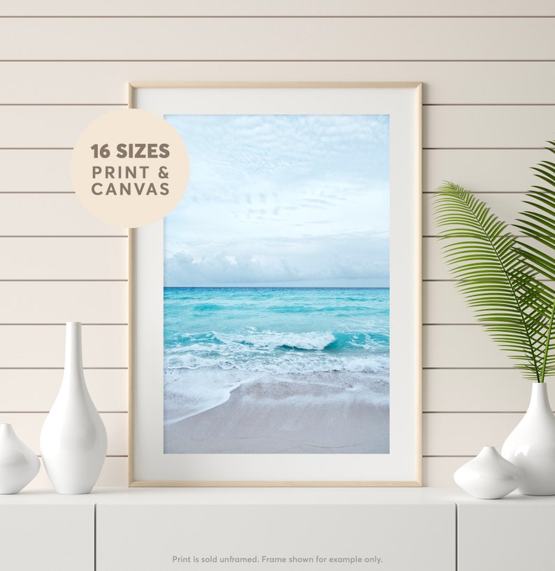 Beach Photography Ocean Prints Coastal Wall Art Aqua Blue Etsy