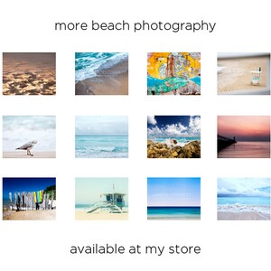 K&ouml;nnte beinhalten: Eine Collage aus Strandfotos mit verschiedenen Szenen, darunter ein Sonnenuntergang &uuml;ber dem Meer, ein Strand mit einem Rettungsschwimmerstand, ein Strand mit einem Pier und ein Strand mit einer M&ouml;we.