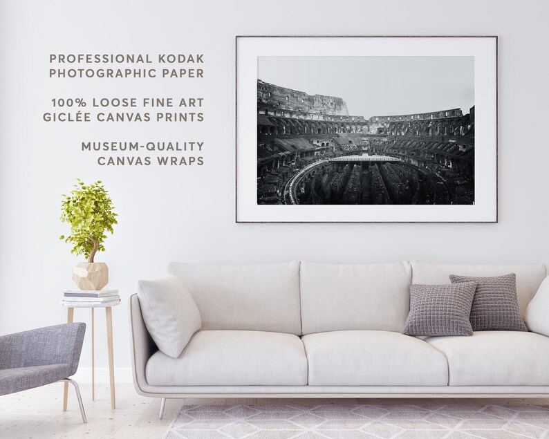 Retro Italy Wall Art, Black and White Italian Architecture Print, Italy