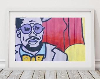 Printable Wall Art, Urban Street Art Print, Street Art Print, South American, Graffiti Art, Urban Landscape, Street Art, Large Wall Poster