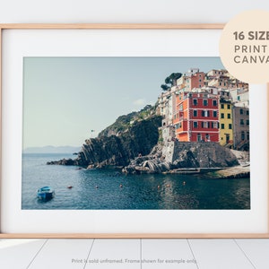 Coastal Italian Photography Print Original, Cinque Terre Print Wall Art Décor, Italy Pastel Photo Canvas, Italian Travel Photography Print