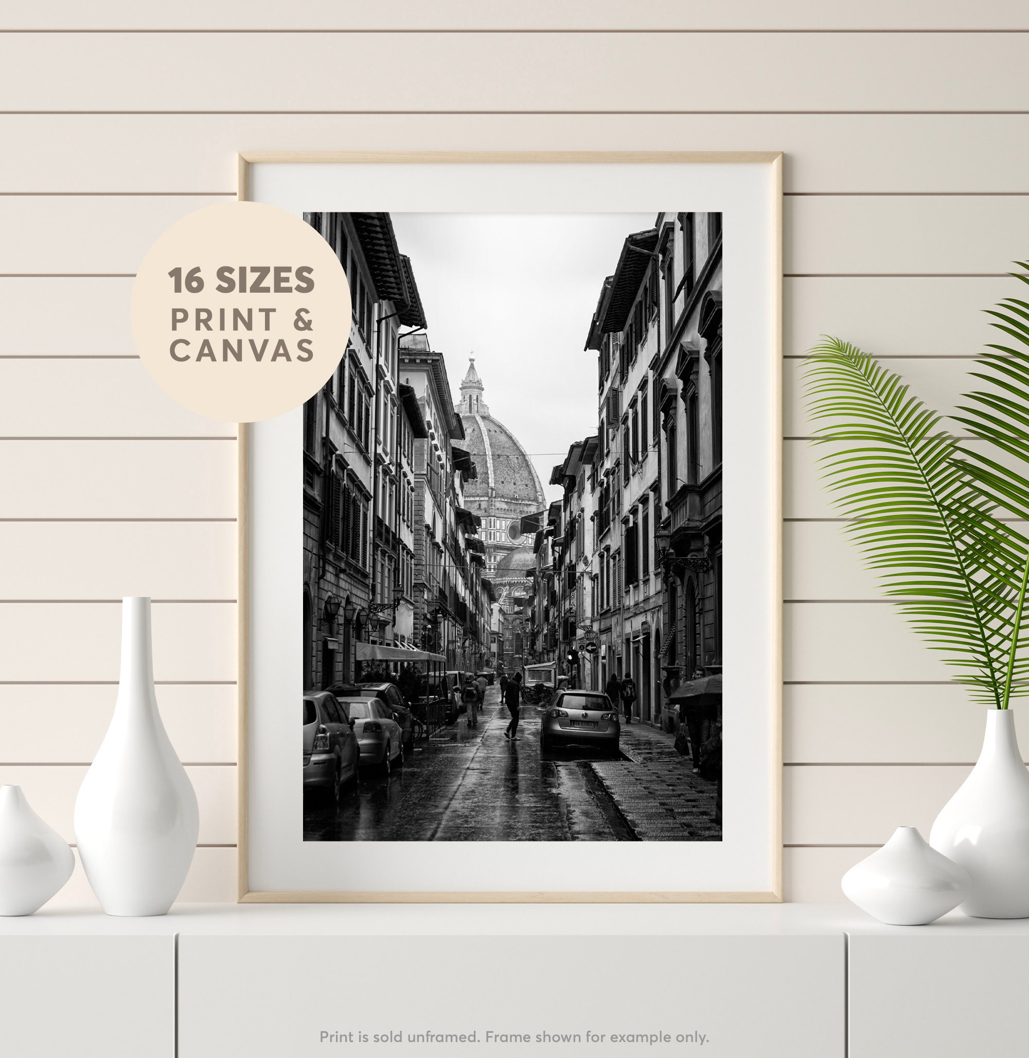 Travel Florence Italy Ponte Vecchio City Photography Black and White