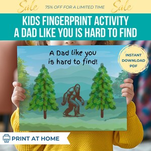 Vaderdagknutsel voor papa | Bigfoot-vingerafdrukaandenken | Een vader zoals jij is moeilijk te vinden | Cadeau van kinderen | Direct downloaden