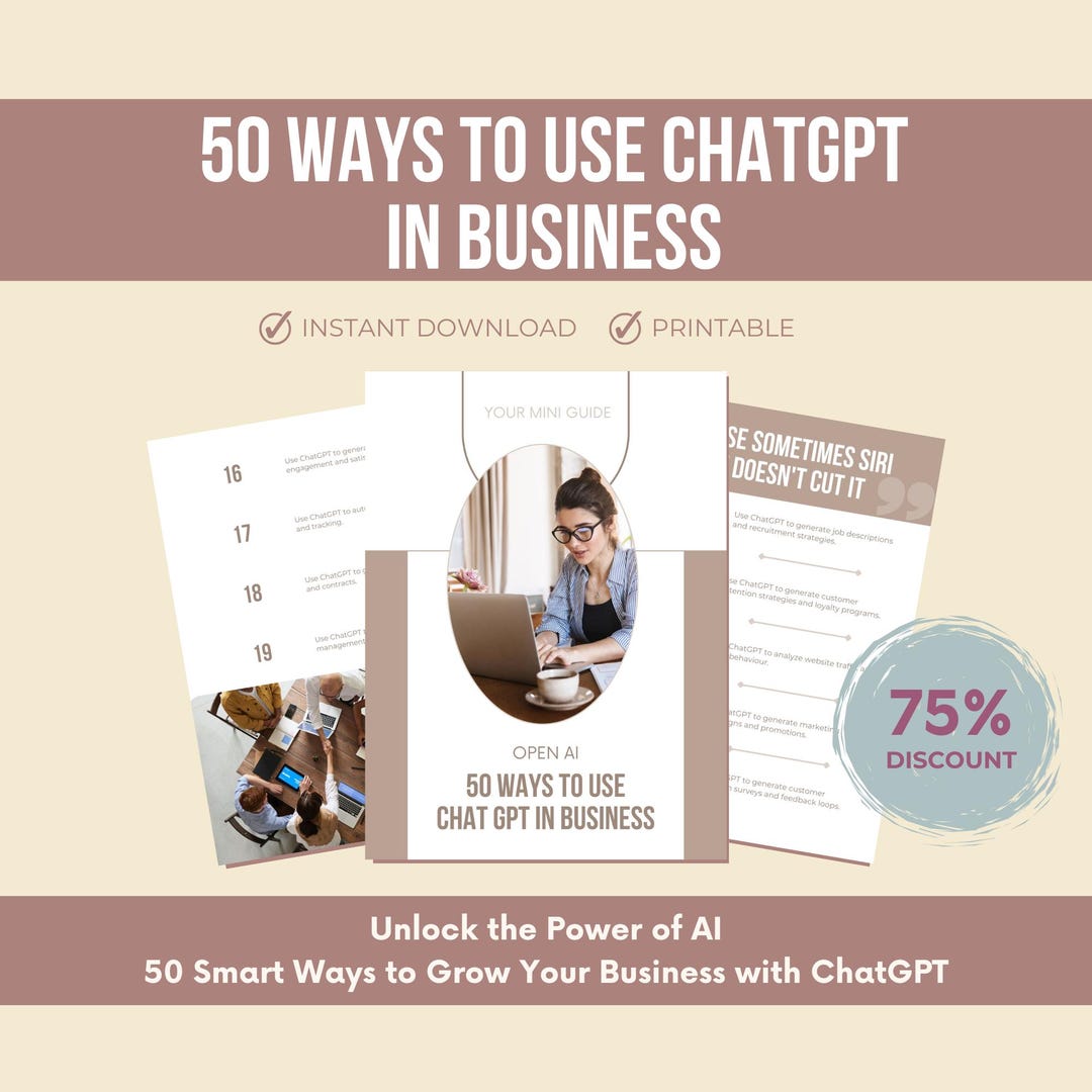 Chatgpt Business Guide, 50 AI Prompts for Entrepreneurs (PDF) - Etsy UK