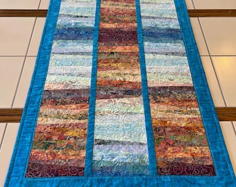 Modern quilted bati runner