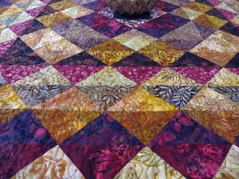 Quilted Batik Lap Robe Couch Throw - Etsy