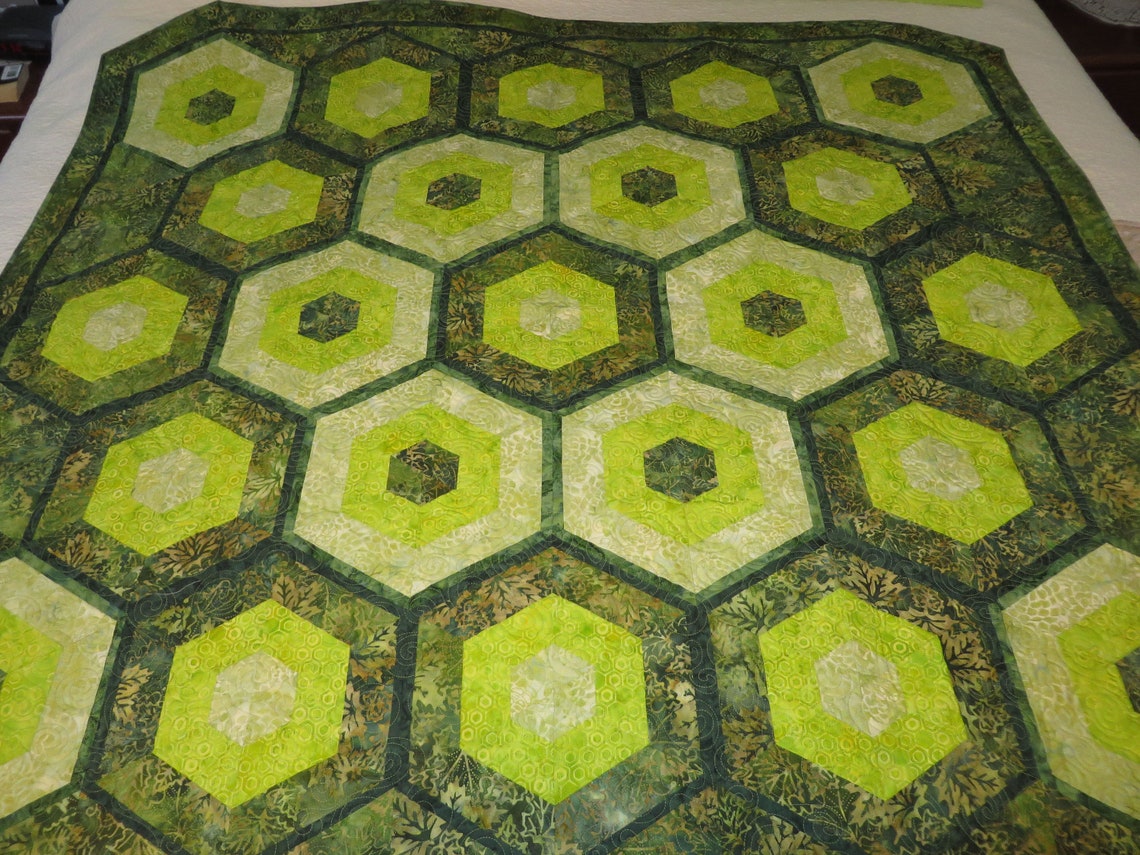 Quilted Batik Couch Throw Tablecloth Bed Topper - Etsy