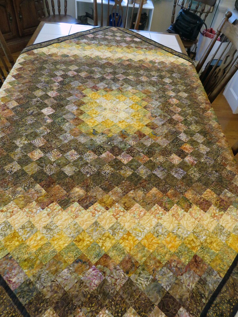 Quilted Batik Couch Throw Bed Topper Tablecloth - Etsy