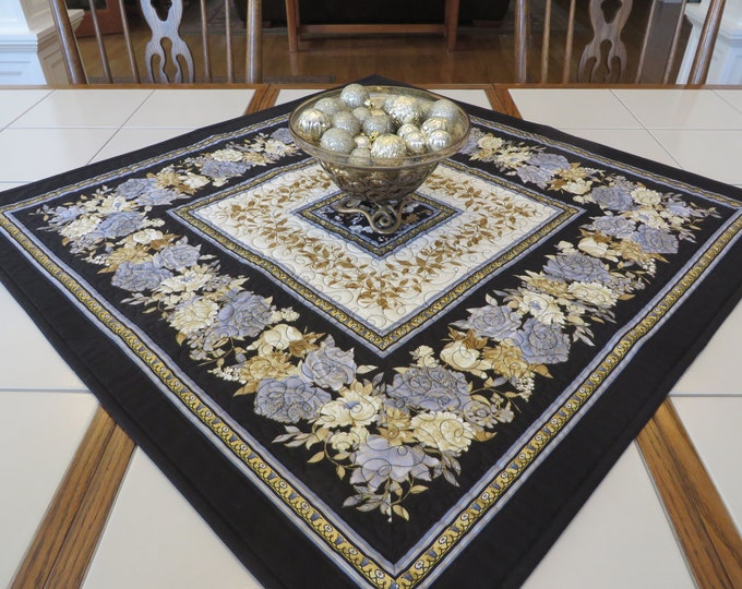 Quilted Tablecloth Centerpiece Floral Etsy