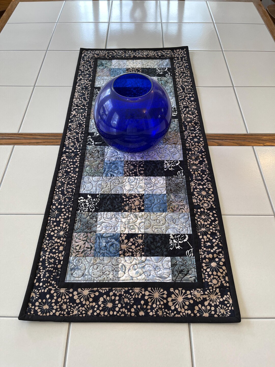 Batik Quilted Table Runner - Etsy
