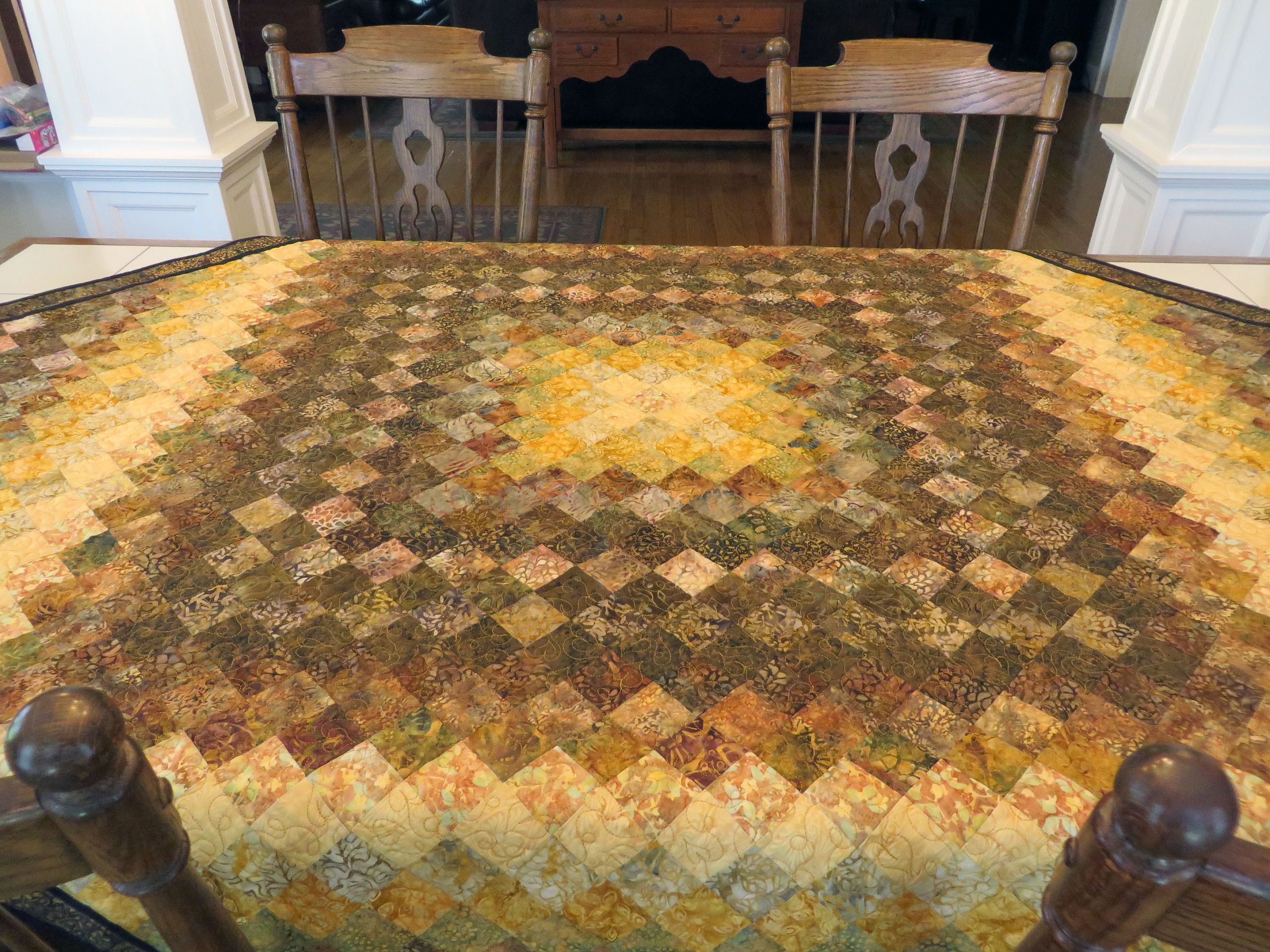 Quilted Batik Couch Throw Bed Topper Tablecloth - Etsy