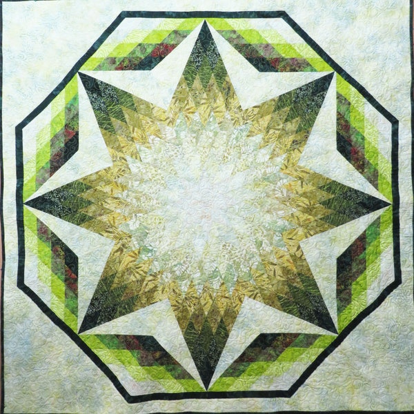 Quilted star throw wall hanging