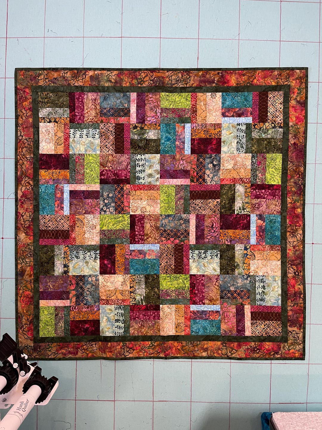 Scrappy Batik Lap Quilt Couch Throw Tablecloth - Etsy