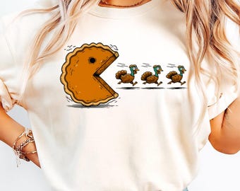 Pumpkin Season Thanksgiving PNG, Retro Funny Turkey PNG, Pumpkin Pie Chasing Design, Fall Vibes Shirt Sublimation Download, Popular Now png
