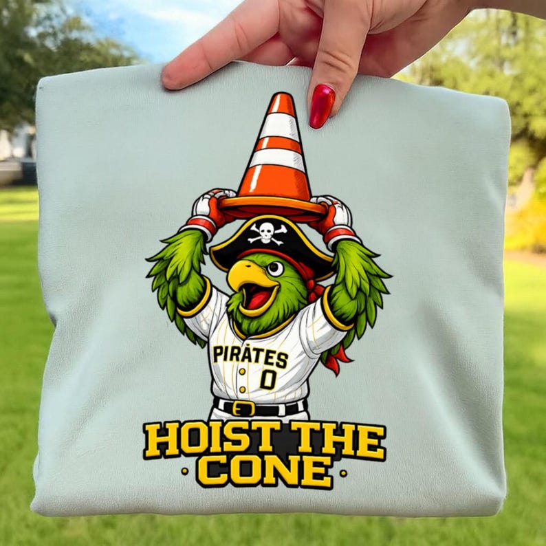 Içar o cone PNG, Meme engraçado de beisebol de Pittsburgh, Humor com mascote papagaio pirata imagem 3