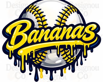 Savannah Bananas PNG, Banana Baseball PNG, Funny Baseball Banana Mascot, Banana Baseball Team Graphic, Baseball Lover Shirt Design