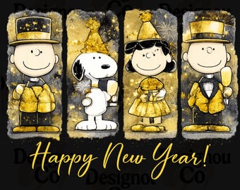 Cartoon Dog New Year PNG, Happy New Year PNG, Nye Design Png, Comic Dog and Friend New Year PNG, Snoopy New Year Png, Hello 2027