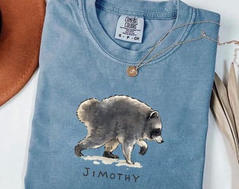 Comfort Colors® Jimothy Raccoon Shirt, Viral Seattle Raccoon Tee, Cute Trash Panda Shirt, Baby Raccoon Graphic Tee, Cottagecore Gift