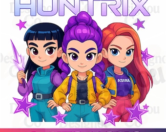 Kpop Huntrix PNG, Demon Hunters PNG, Derpy Tiger, Huntrix Merch, Jinu Manga PNG, Anime Lover Gift, Saja Girls Kpop Fan Art, Mira, Rumi, Zoey