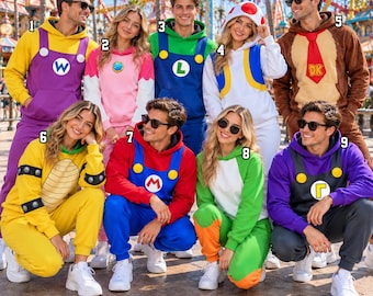 Game Character Group Matching Halloween Shirt, Halloween Costume Cosplay Hoodie, Gift for Her, Halloween Cosplay Sweatshirt, Family Matching