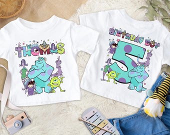 Personalized Birthday Monster Family Shirt, Funny Monster And Friends Birthday Shirt, Monster Theme Family Birthday Shirt, Gift For Kid