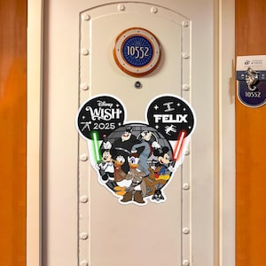 Custom Mickey Head May The 4th Be With You Magnet, Disney Characters Star Wars, Star Wars Magnet, Star Wars Day, Disney Cruise Door Magnet
