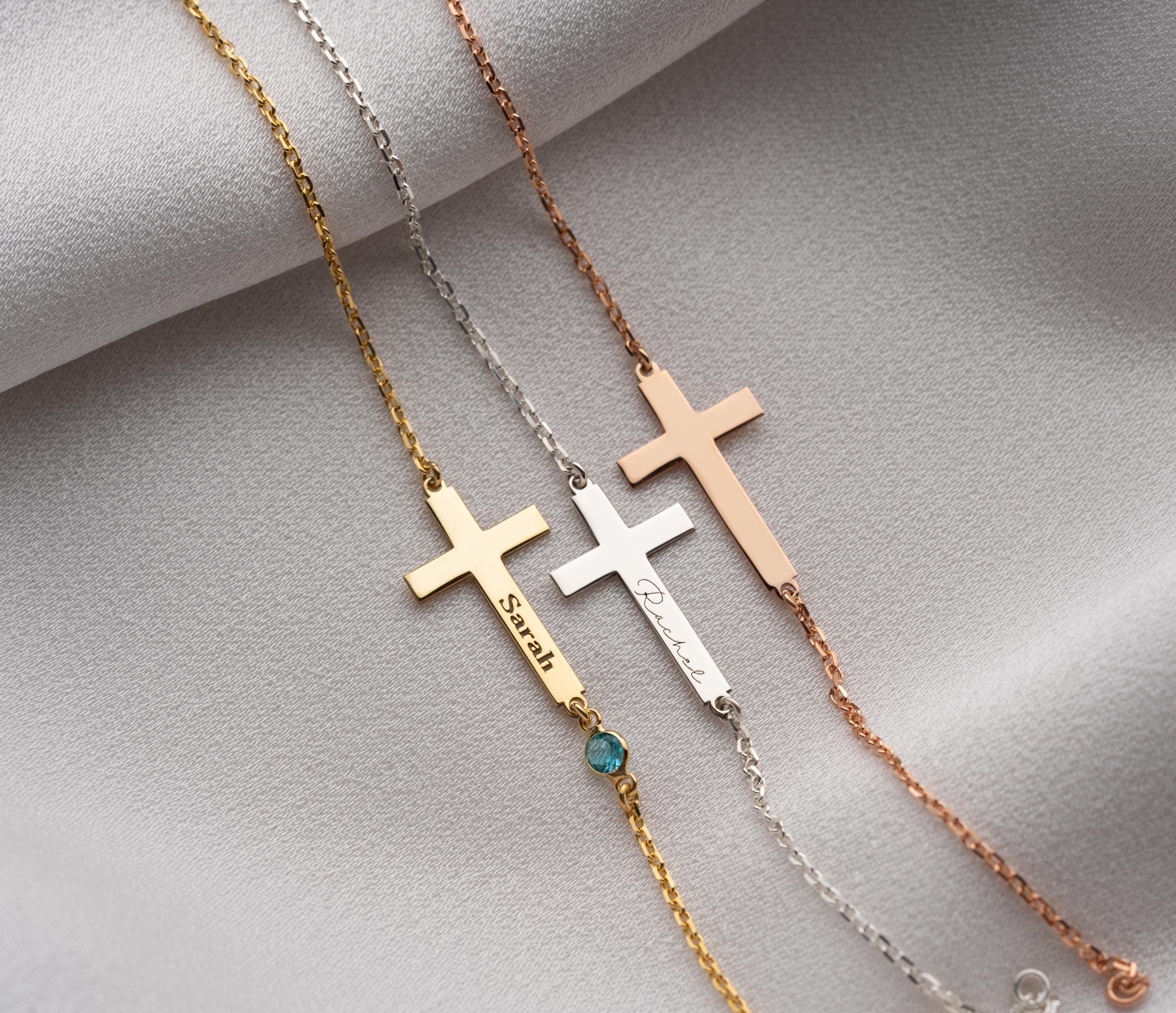 SET 1 TAUFRING & KREUZ GOLD 333 & KETTE DOUBLE TAUFSCHMUCK MÄDCHEN JUNGEN TAUFE