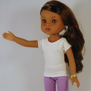 Getailleerd poppen-T-shirtpatroon passend voor Hearts for Hearts Girls Dolls, Les Cheries, Groovy Girls, 14 inch meisjespoppen. direct downloaden, afdrukbaar
