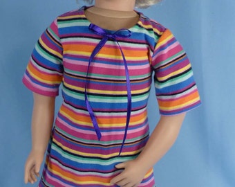 Doll tee dress, tee shirt  pattern, My Twinn 23 inch girl soft body dolls, instant download pdf guide and printable pattern