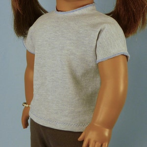 Easiest T Shirt Ever Sewing Pattern for American Girl, 18 in Dolls, My ...