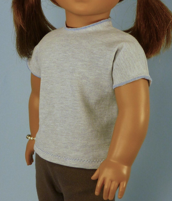 Easiest T Shirt Ever Sewing Pattern for American Girl, 18 in Dolls, My ...