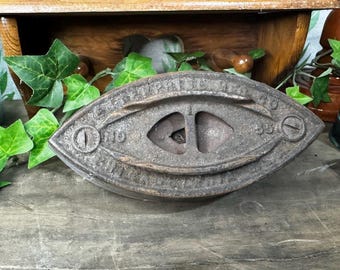Antique Enterprise MFG Co. No. 55 Sad Iron Base: Industrial Farmhouse Decor