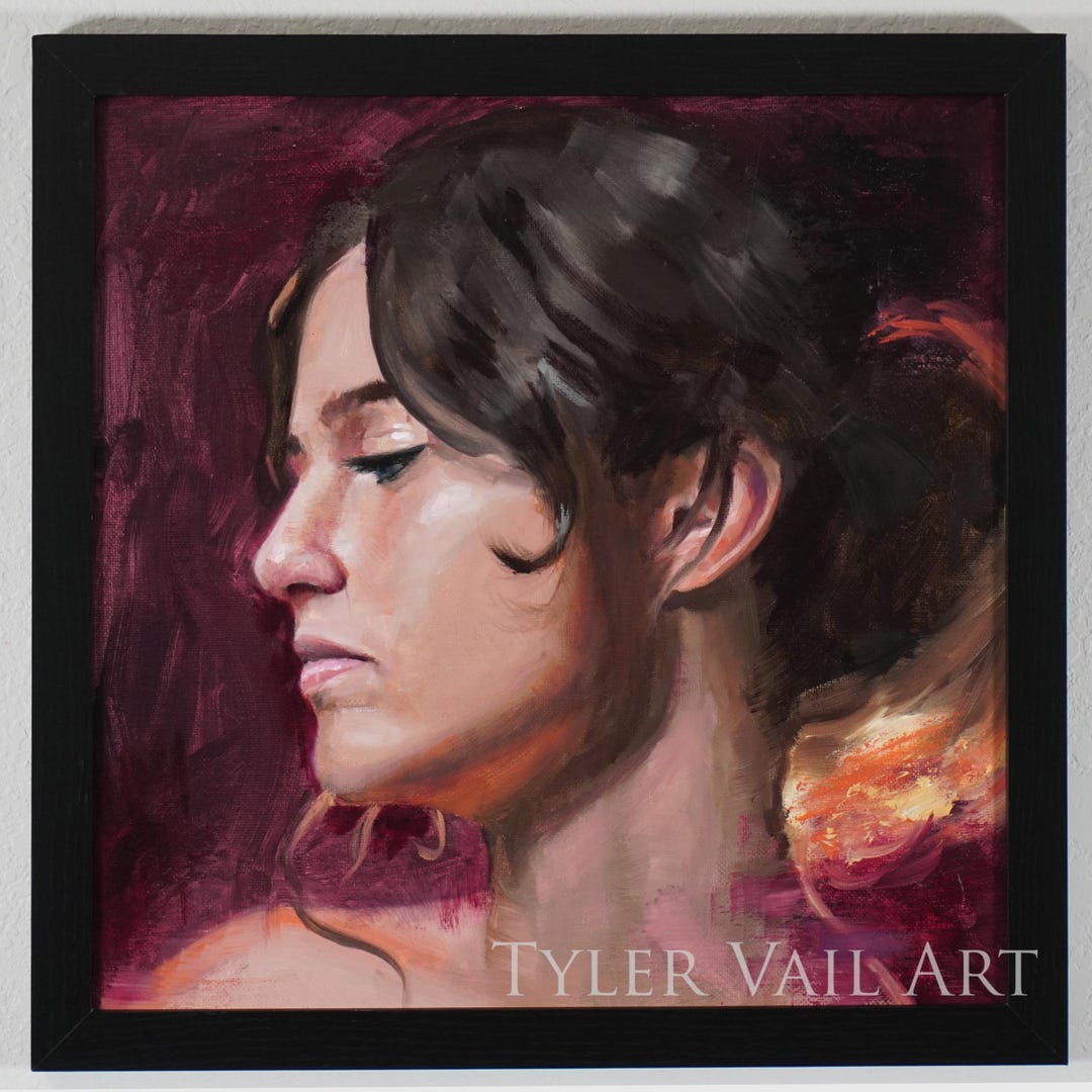 Original Oil Painting Portrait Art of a Beautiful Woman. - Etsy