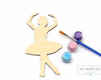 DIY Ballerina Paint Kit | Acrylic Paints, Basswood Canvas