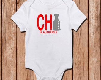 Blackhawks Onesie, Chicago Blackhawks, Hawks fan, Customizable Colors Bringing home baby.Coming home outfit, Baby shower gift