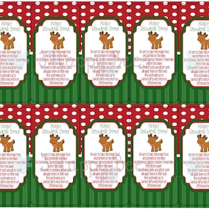 Magic Reindeer Food Instant Download, Food tag, Kid gift stickers