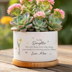 Custom Daughter Birthday Gift, Personalized Mom To Child Planter, The Only Thing Better Flower Pot, New Mama Keepsake, Ceramic Succulent Art