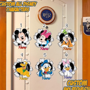 Custom Mickey And Friends Magnet, Disney Cruise Door Magnet, Fabulous Mickey Minnie Pluto Donald Daisy Pluto Magnet Room Decor