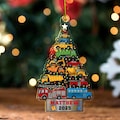 Cars Christmas Tree Ornament, Boy Truck Vehicle Decor, Construction Lorry, Firetruck School Bus, Toddler Xmas Gift, Holiday Keepsake For Son