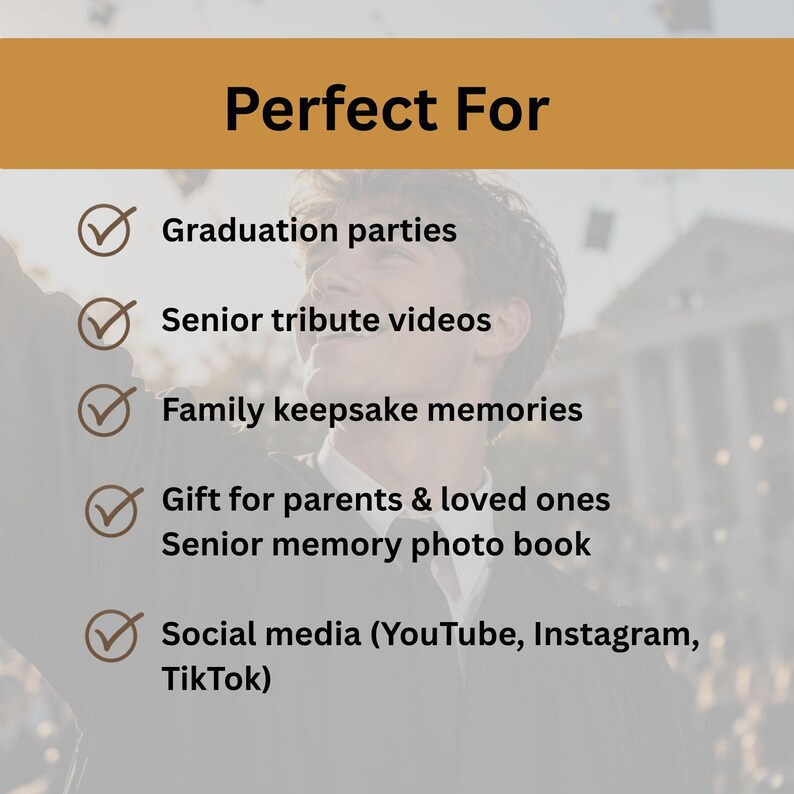 Editable Canva graduation slideshow template with Netflix style aesthetic