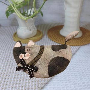 Japanische Quilt-Baumwolle, Patworks gequiltet, Japanische Quilt-Baumwolle, Kleine Geldbörse, süßes Katzenbaby, personalisierte Taschen Geschenk, Kartenhalter handgemacht