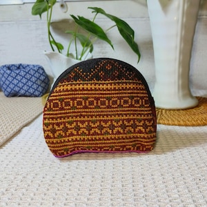 Monedero bordado a mano, Monedero para mujer, Bolso de mano pequeño, Neceser pequeño con cremallera, Monedero de viaje bohemio, Regalo para ella