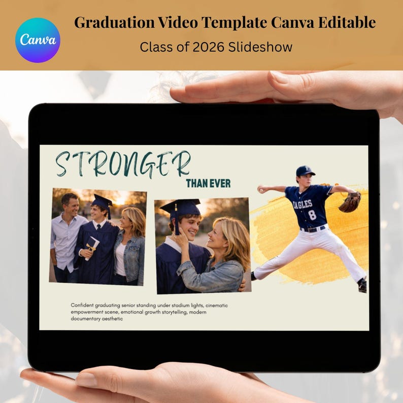 Emotional senior tribute video template with cinematic storytelling
