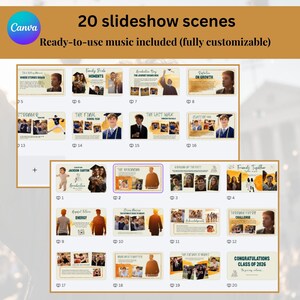 High school senior video template with modern editorial design